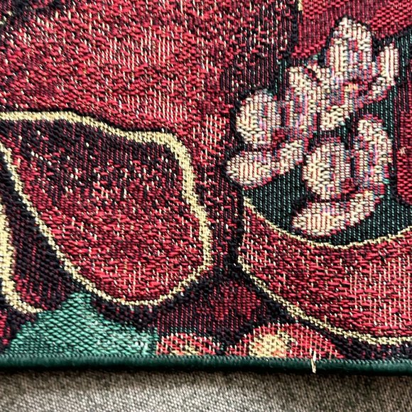 Manual Woodworkers and Weavers Woven Table Runner Poinsettia Candles 70x13 USA - Picture 8 of 10